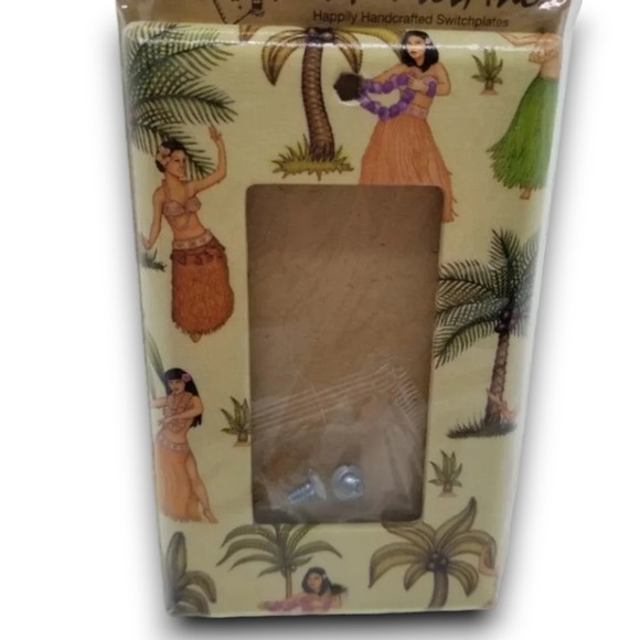 Hula Girl Palm Tree Rocker Slider Switch Plate Cover Art Plates Handcrafted - Picture 3 of 4